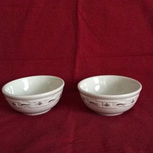 Longaberger Traditional Red Soup & Salad Bowls